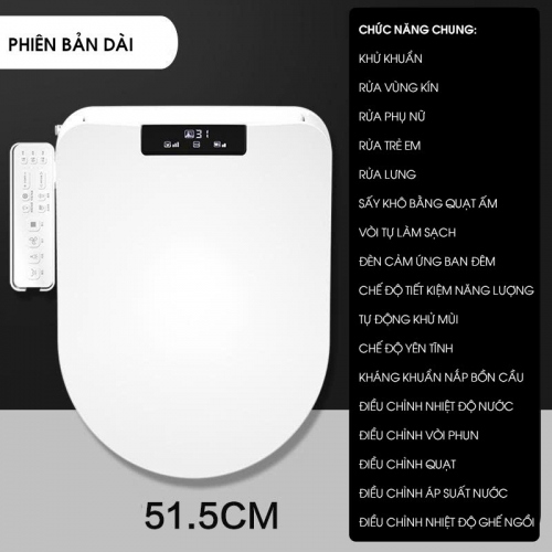 Nắp Bồn Cầu Thông Minh Đầy Đủ Chức Năng Cao Cấp NBCTM006