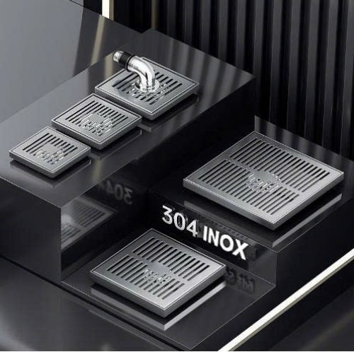Nắp thoát nước sàn khử mùi ngoài trời thép không gỉ 304 cao cấp 037