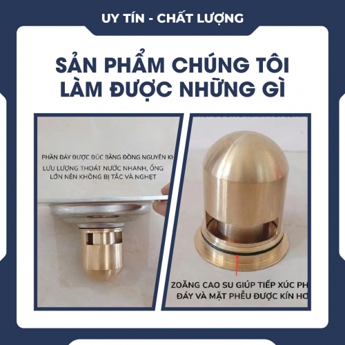 Nắp thoát sàn inox 304 đúc nguyên khối chóng mùi thoát nước nhanh ND039