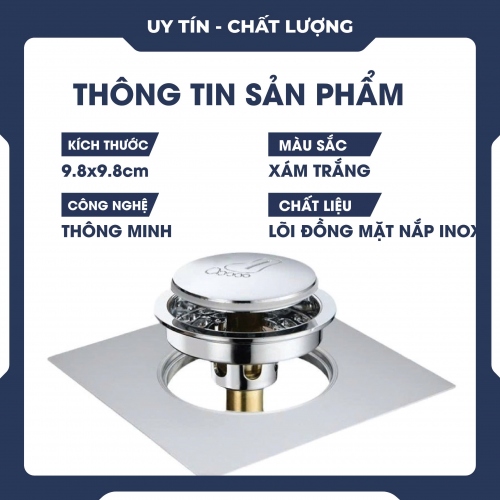Nắp thoát sàn lõi lò xo chóng mùi tiện lợi vệ sinh 038
