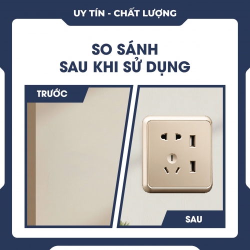 Ổ cắm điện 7 lỗ âm tường cổng USB kiểu tròn 011