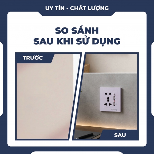 Ổ cắm điện âm tường có công tắc tích hợp cổng usb đa năng 003