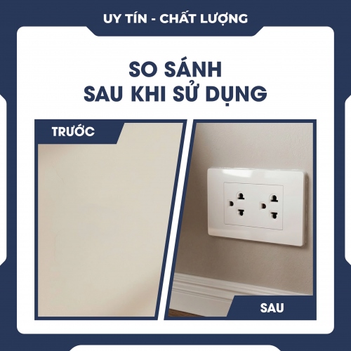 Ổ cắm điện âm tường đôi 6 lỗ đa năng an toàn tiện dụng OCD016
