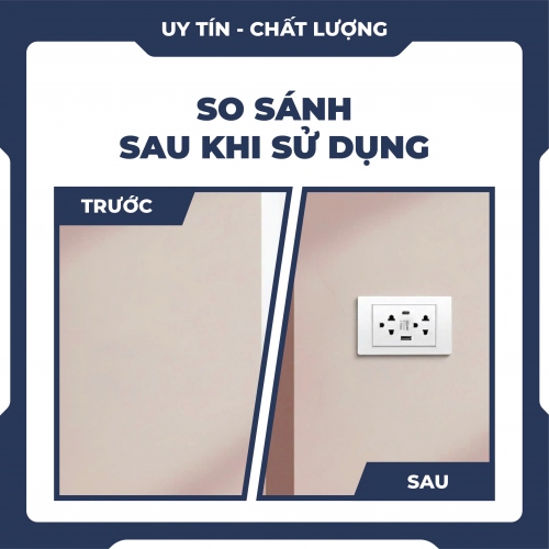 Ổ cắm điện âm tường tích hợp cổng usb sạc nhanh đa năng 014
