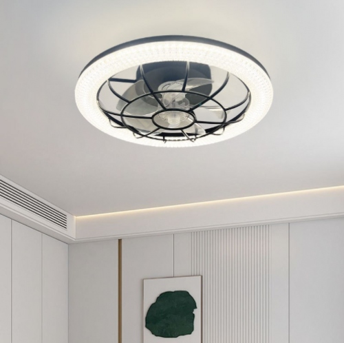 QTD168 - Quạt Ốp Trần Đèn Vòng LED trang trí tinh tế tạo hiệu ứng ánh sáng sang trọng