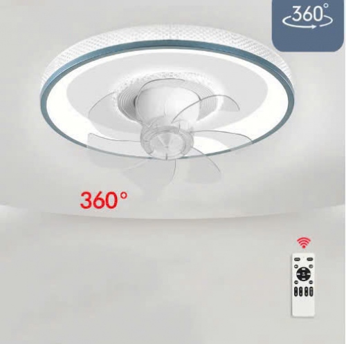 QTD170 - Quạt Ốp Trần Cánh Trong Suốt Xoay 360