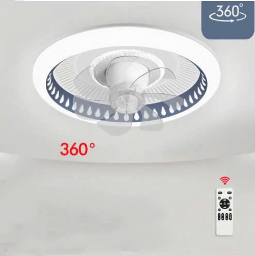 QTD171 - Quạt ốp trần đèn LED thiết kế như những hạt sương mát lành