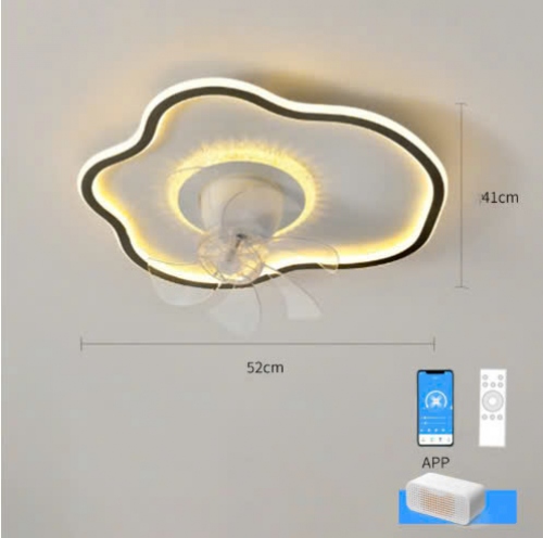 QTD173 - Quạt Trần Đèn Sóng Gợn LED Thông Minh Cao Cấp