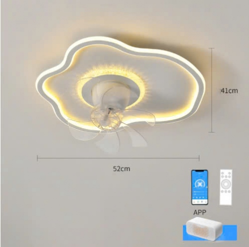 QTD173 - Quạt Trần Đèn Sóng Gợn LED Thông Minh Cao Cấp