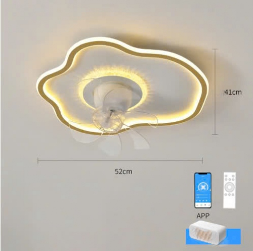 QTD173 - Quạt Trần Đèn Sóng Gợn LED Thông Minh Cao Cấp
