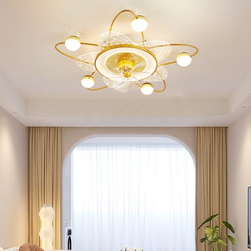 Quạt trần đèn trang trí hiện đại cao cấp thiết kế sang trọng QTDOR179
