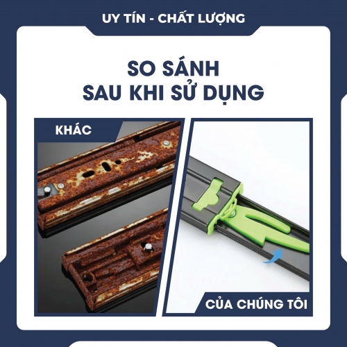 Ray bi trượt ngăn kéo hộc tủ có giảm chấn cao cấp 001