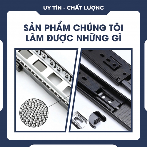 Ray bi trượt ngăn kéo hộc tủ thép không ghỉ cao cấp 002