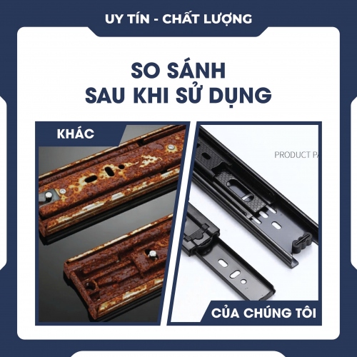 Ray bi trượt ngăn kéo hộc tủ thép không ghỉ cao cấp 002
