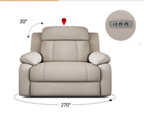 SFD002 - Sofa điện ghế đơn tích hợp xoay 270 độ thư giản