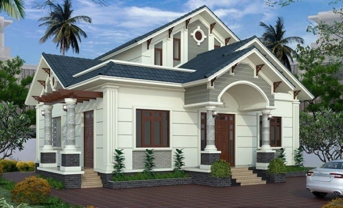 Thiết kế nhà ở cấp 4 mái Thái đẹp xuất sắc 053