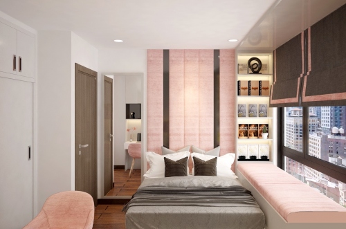 Thiết kế nội thất phòng ngủ phong cách tối giản 070