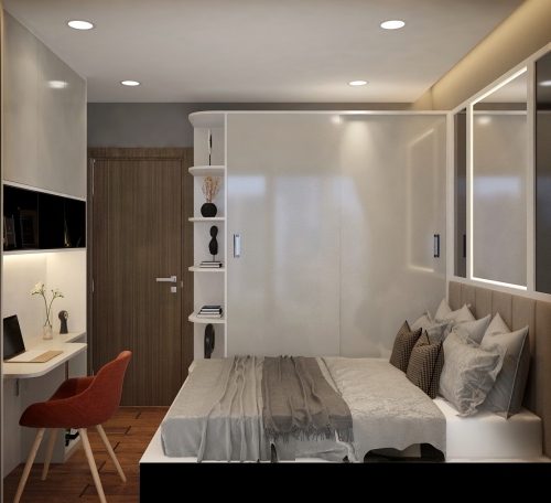 Thiết kế nội thất phòng ngủ phong cách tối giản hiện đại