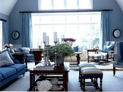 3 phong cách thiết kế nội thất phòng khách tone xanh cực sang chảnh