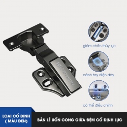 Bản lề uốn cong giữa đệm cố định lực 010