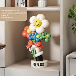 Đồ decor trang trí hình bó hoa mặt cười 006