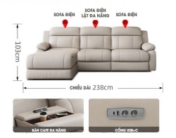 SFD003 - Ghế Sofa điện cho 2 người 1...