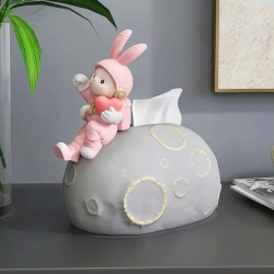 Hộp đựng khăn giấy decor hình bé thỏ dễ thương 033