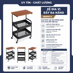 Kệ Gia Vị Đa Năng 2 Tầng Có Bánh Xe...