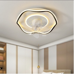 QTD174 - Quạt Trần Đen LED Sao Đêm Ánh Sáng Cao Cấp