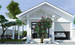 Thiết kế nhà ở cấp 4 mái Thái có gara ô tô tiện nghi...