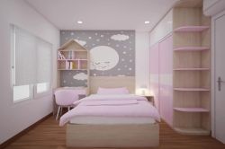 Thiết kế nội thất phòng ngủ cho bé gái xinh xắn 024