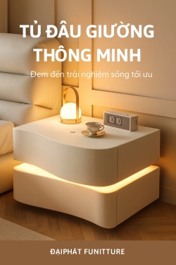 Tủ đầu giường thông minh giúp lưu trữ gọn gàng và tiết kiệm...