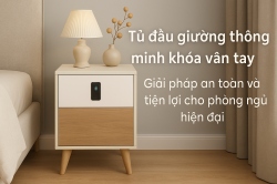 Tủ đầu giường thông minh khóa vân tay giải pháp an toàn và tiện lợi cho phòng...