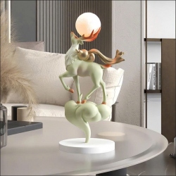 Tượng decor trang trí hươu nâng trăng phong cách châu âu...