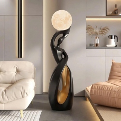 Tượng decor trang trí nội thất kèm đèn quả cầu mặt...