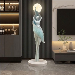 Tượng decor trang trí nữ thần và ánh trăng nghệ thuật...