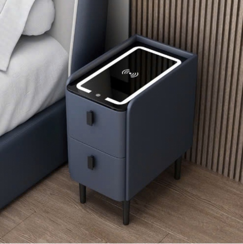 Tủ đầu giường thông minh cao cấp: Tích hợp sạc không dây, loa Bluetooth và két sắt an toàn