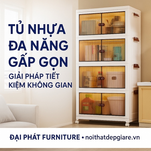 Tủ Nhựa Đựng Đồ Đa Năng Gấp Gọn Giải Pháp Thông Minh Tiết Kiệm Không Gian Cho Mọi Nhà