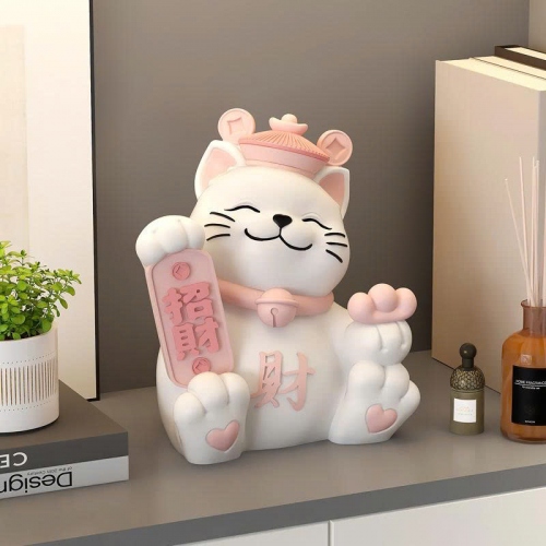 Tượng decor trang trí mèo thần tài sang trọng cao cấp 018