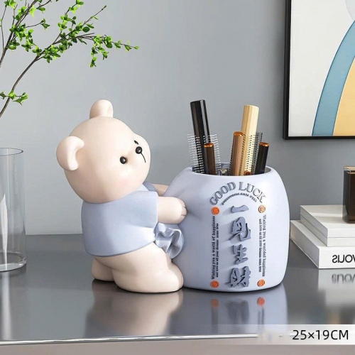 Tượng gấu decor trang trí kết hợp hộp đựng đa năng cao cấp 050