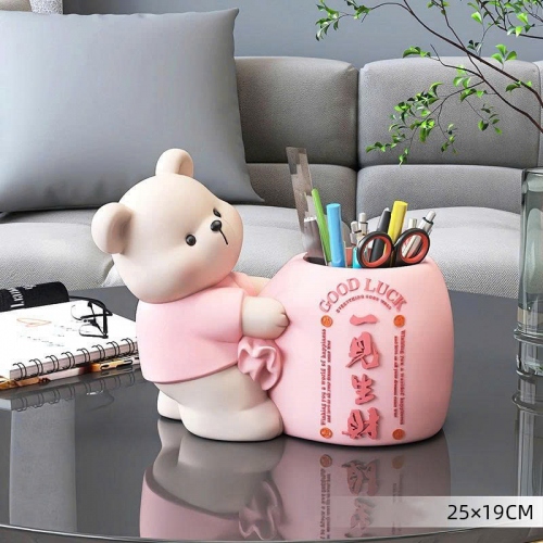 Tượng gấu decor trang trí kết hợp hộp đựng đa năng cao cấp 050