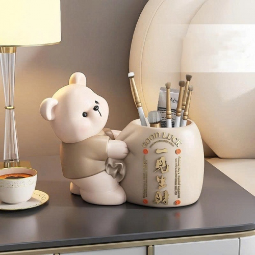 Tượng gấu decor trang trí kết hợp hộp đựng đa năng cao cấp 050