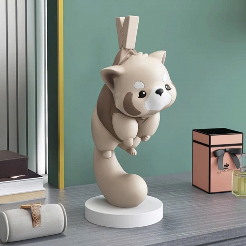 Tượng gấu mèo decor trang trí 013