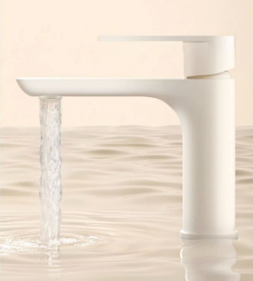 Vòi Nước Lavabo Nóng Lạnh Sơn Tĩnh Điện Màu Trắng VRMSP002